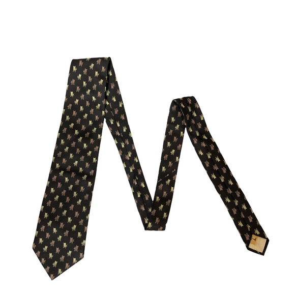 Off Island By Tommy Bahama Mens Tie 100% Silk Blue With Beach Chairs 58L X 4W - Picture 2 of 4